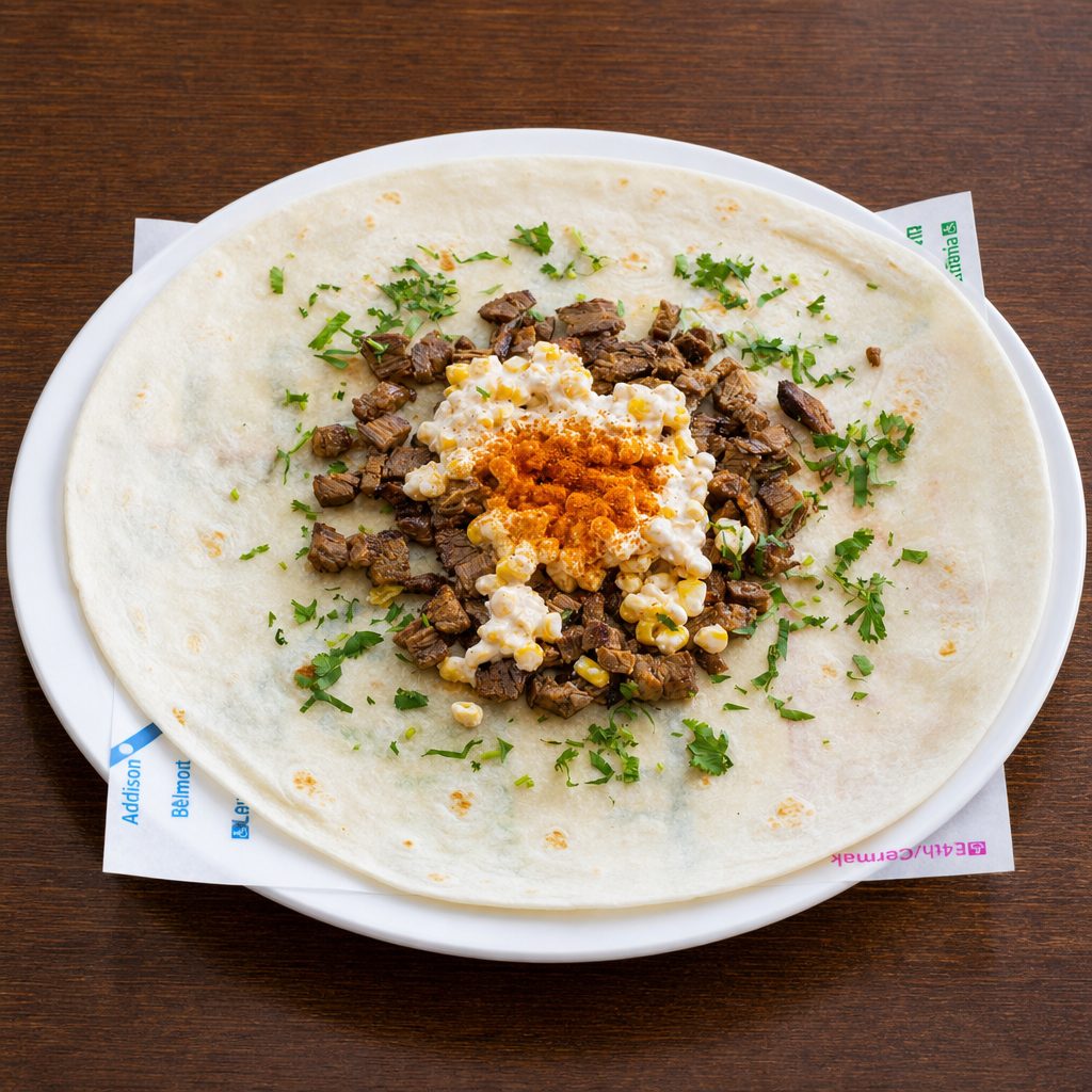 Steak & Elote Burrito.
