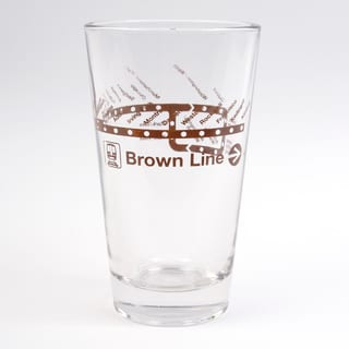 Brown Line Pint Glass